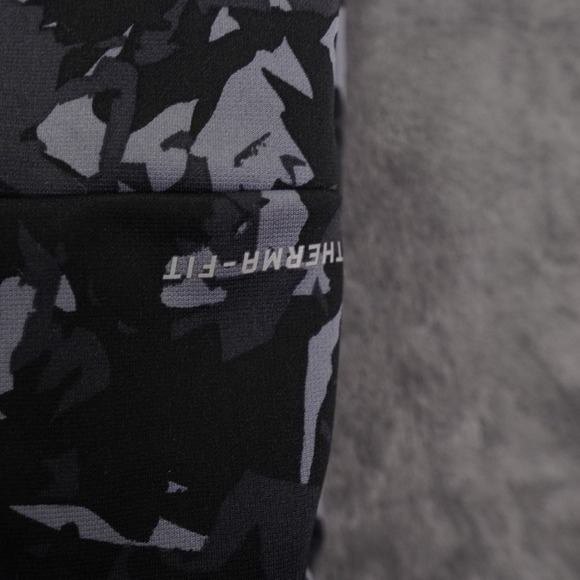 Nike Therma-FIT Hoodie Mens Large Black Gray Camo Pullover Hooded Sweatshirt - Picture 12 of 13